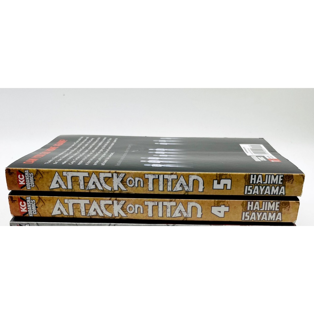 Attack on Titan Manga Lot Vol 4 and 5 Hajime Isayama Kodansha English Paperback